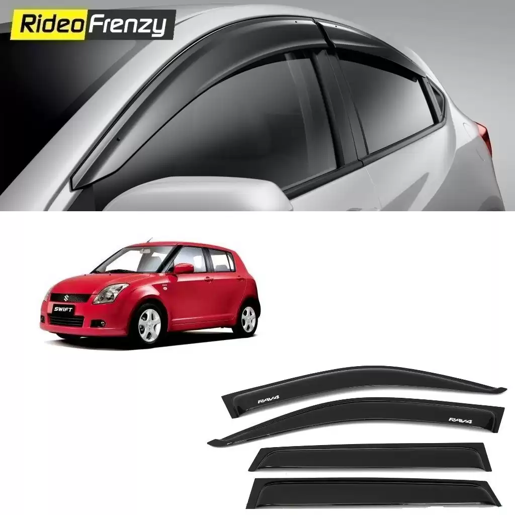 Unbreakable Old Model Maruti Swift Door Visors in ABS Plastic-RideoFrenzy