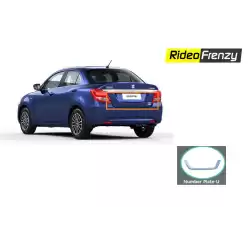 Buy Maruti Suzuki Dzire 2017 Chrome License Plate Garnish | Original