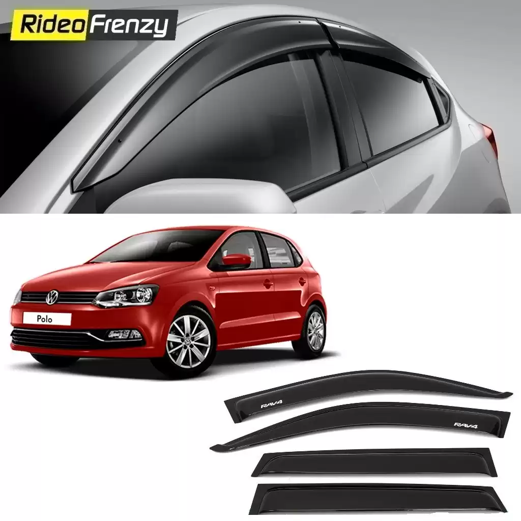Buy Unbreakable Volkswagen Polo Door Visors in ABS Plastic at low prices-RideoFrenzy