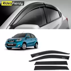 Buy Unbreakable Nissan Micra Door Visors in ABS Plastic at low prices-RideoFrenzy