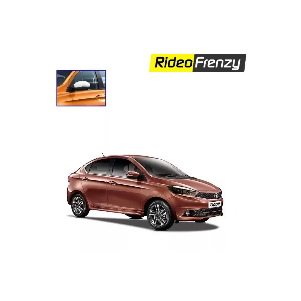 Buy Triple layer Tata Tigor Chrome Side Mirror Covers at low prices-RideoFrenzy