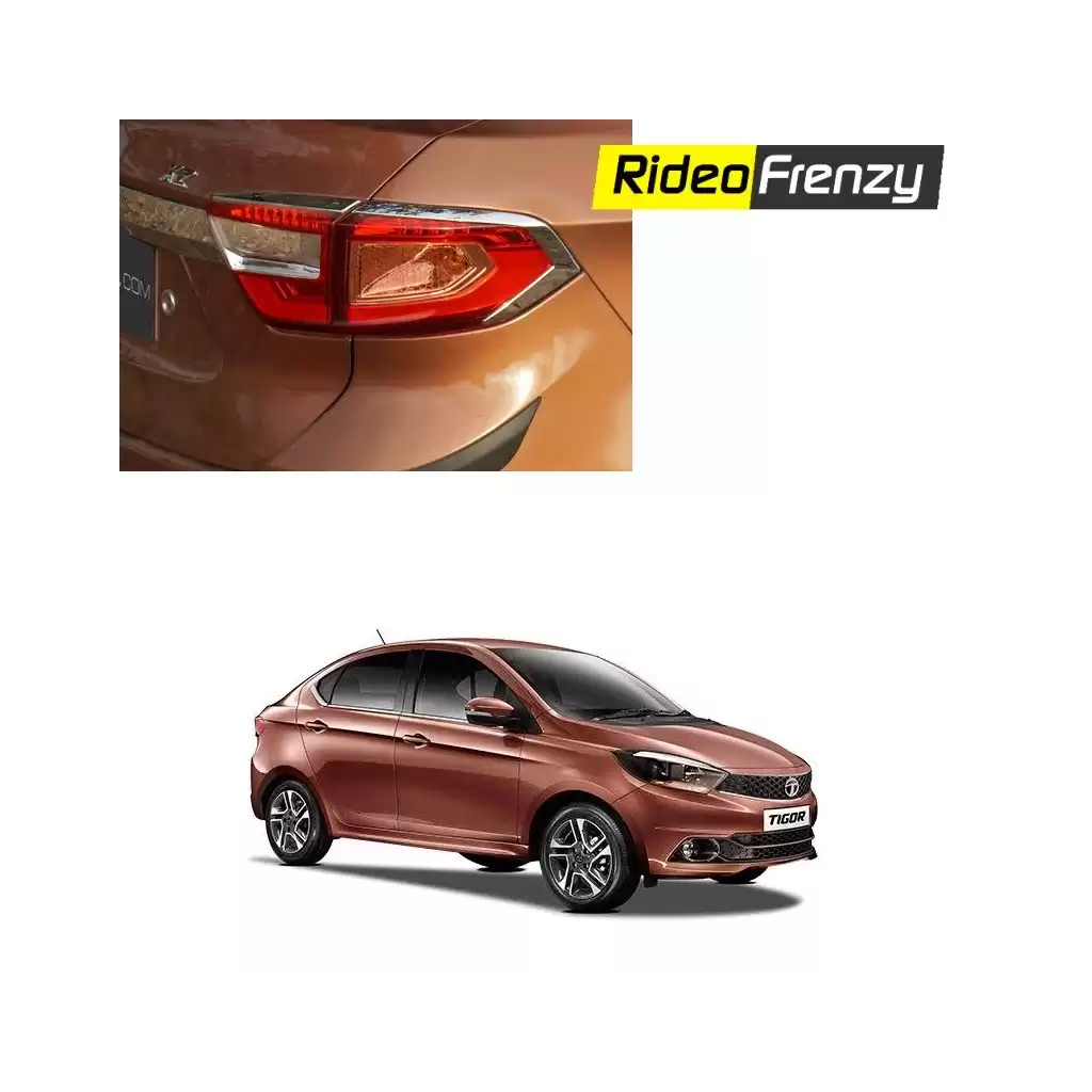 Buy Premium Tata Tigor Chrome Tail Light Covers at low prices-RideoFrenzy
