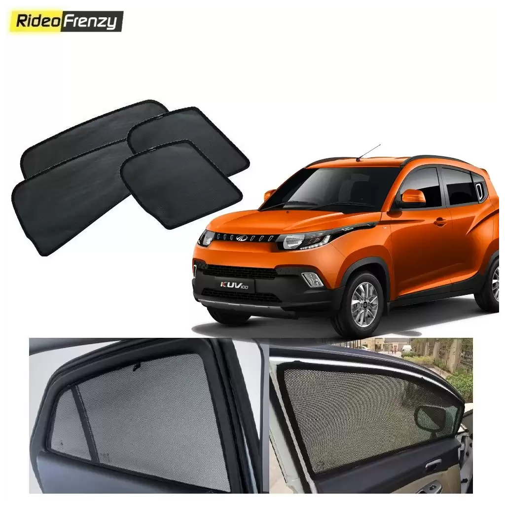 Buy Mahindra KUV100 Magnetic Car Window Sunshades at low prices-RideoFrenzy