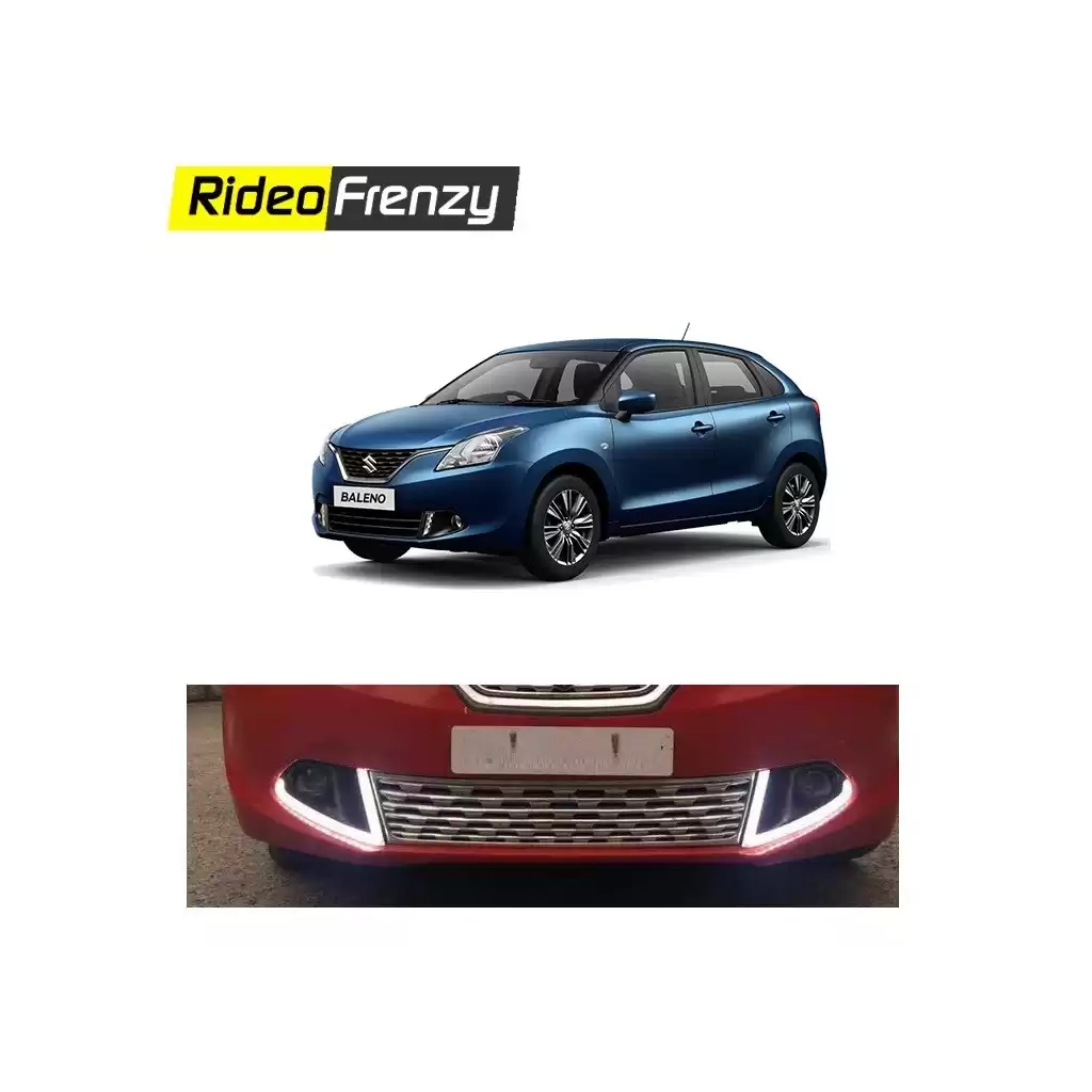 Buy Maruti Baleno POWER Led DRL Day Time Running Lights at low prices-RideoFrenzy