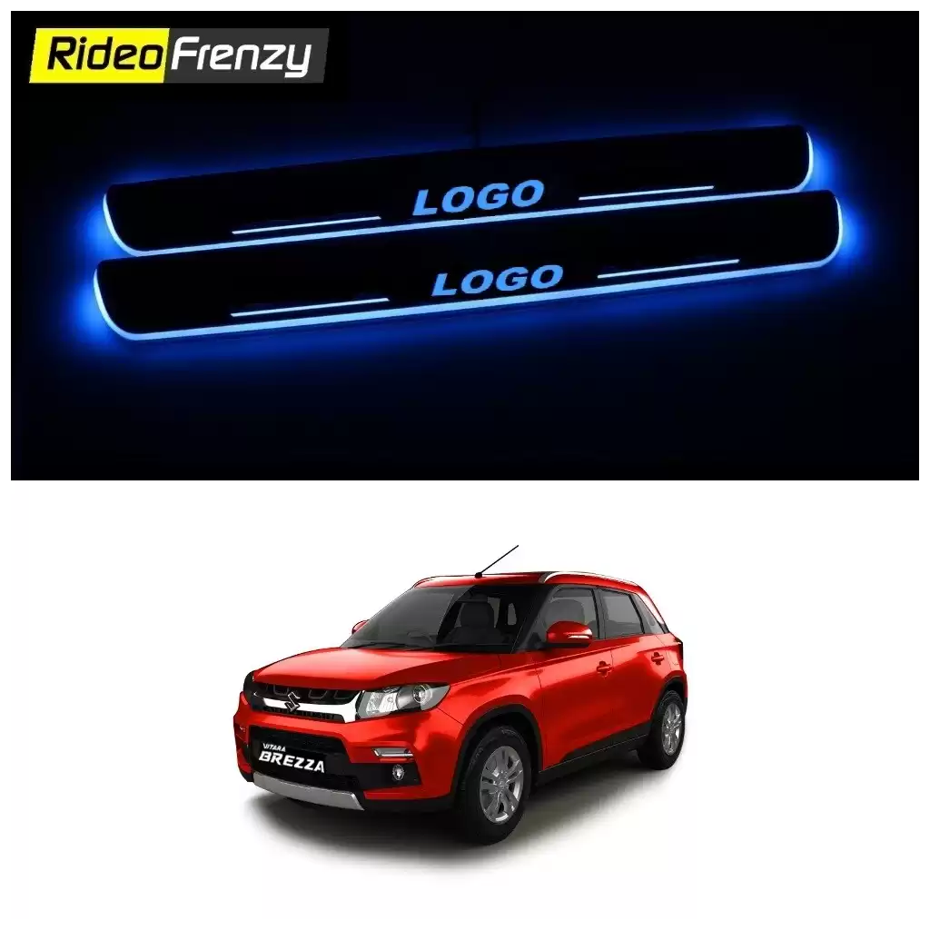 Buy Vitara Brezza 3D Power LED Illuminated Scuff Plates online | Best Selling
