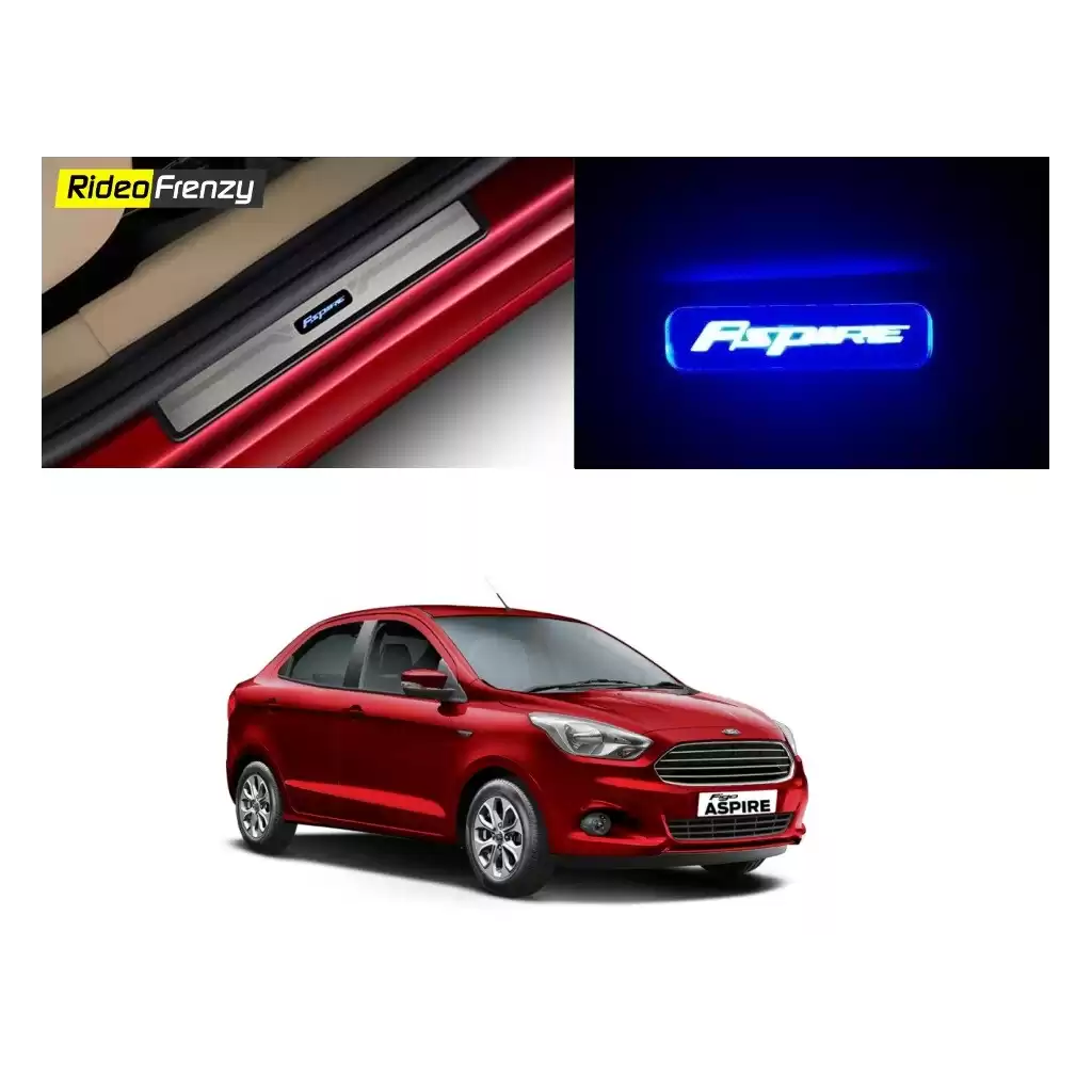 Buy Figo Aspire Stainless Steel Sill Plate with Blue LED at low prices-RideoFrenzy