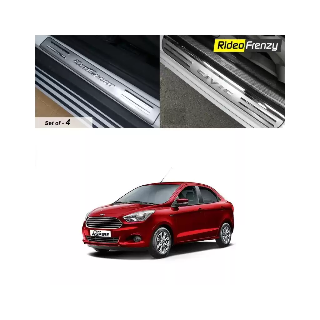 Buy Door Stainless Steel Figo Aspire Sill Plate at low prices-RideoFrenzy