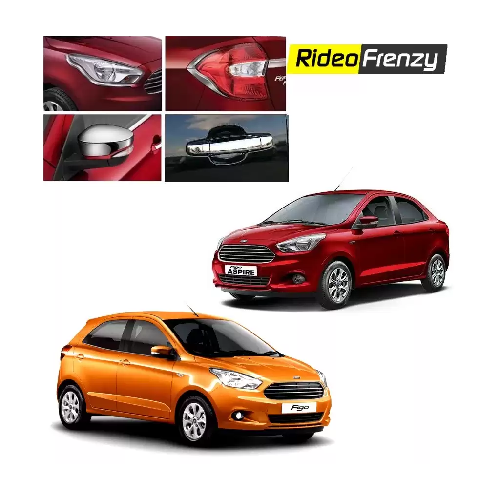 Buy Figo Aspire/New Figo Chrome Combo Set of headlight,Tail lights,Mirror covers,Handles at low prices-RideoFrenzy