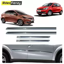 Buy Tata Tiago & Tigor Silver Chrome inserted Side Beading at low prices-RideoFrenzy