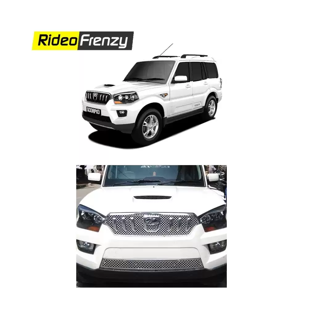 Buy Mahindra Scorpio 2014 Chrome Grill Online at low prices-Rideofrenzy