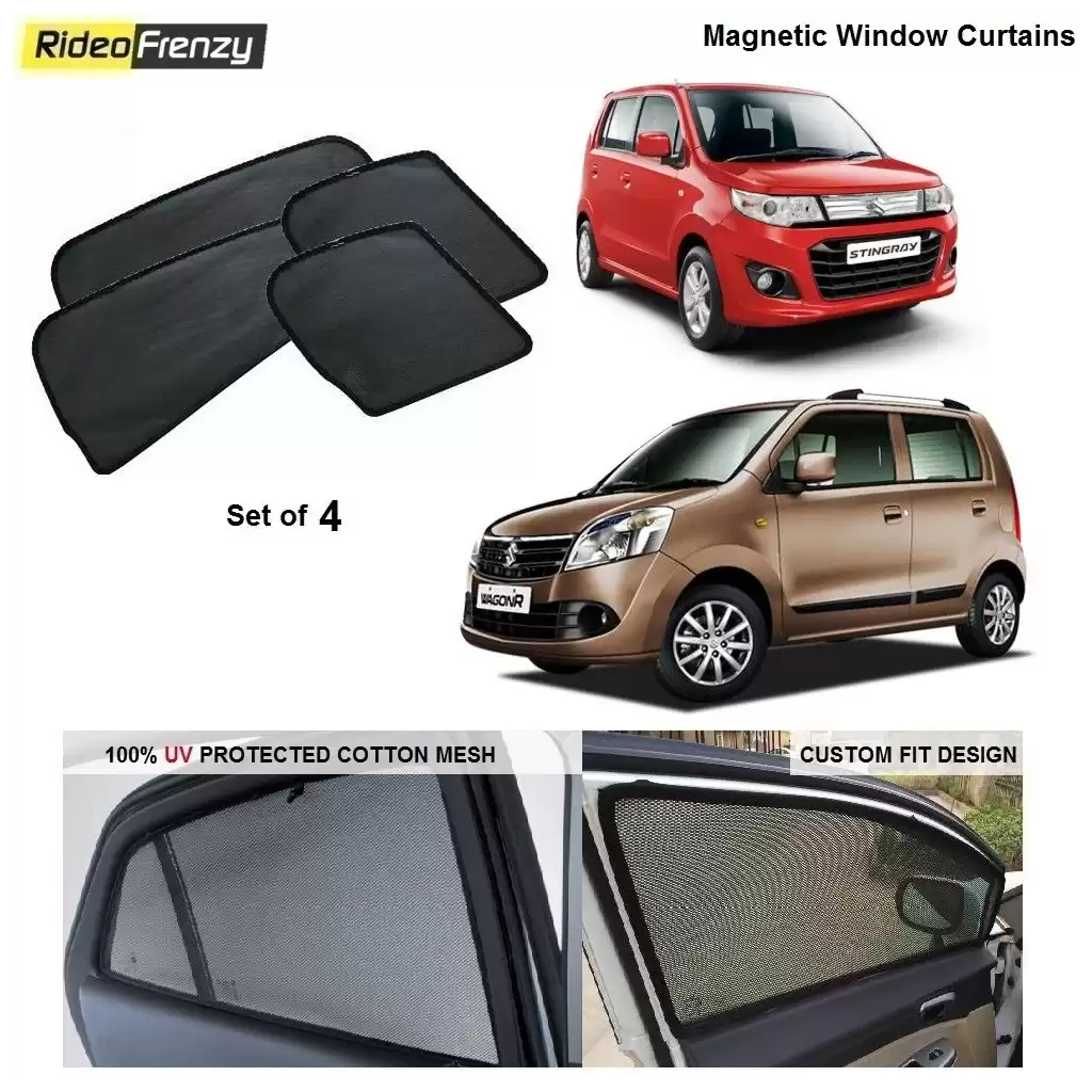 Buy Maruti WagonR & Stingray Magnetic Car Window Sunshade at low prices-RideoFrenzy