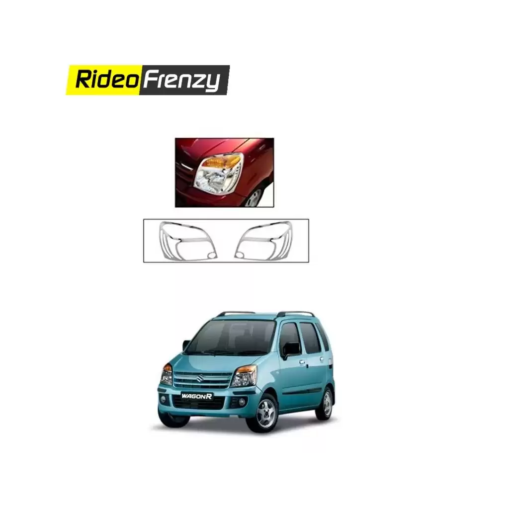 Buy Maruti WagonR type-2 Chrome head light Covers online at low prices-RideoFrenzy