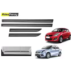 Buy Maruti Swift & Dzire Black Chrome Side beading at low prices-RideoFrenzy