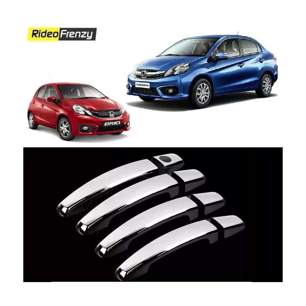 Buy Honda Brio & Amaze Door Chrome Handle Covers online at low prices-RideoFrenzy Buy Honda Brio & Amaze Door Chrome Handle Covers online at low prices-RideoFrenzy