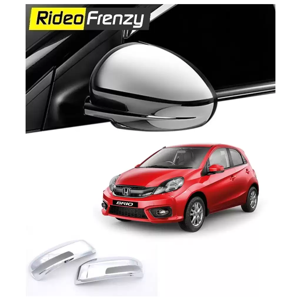 Buy Honda Brio Chrome Side Mirror Covers online at low prices-RideoFrenzy