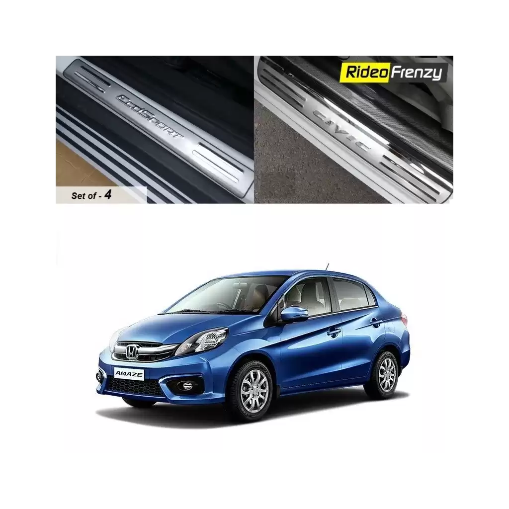 Buy Honda Amaze Door Stainless Steel Sill Plates online at low prices-RideoFrenzy