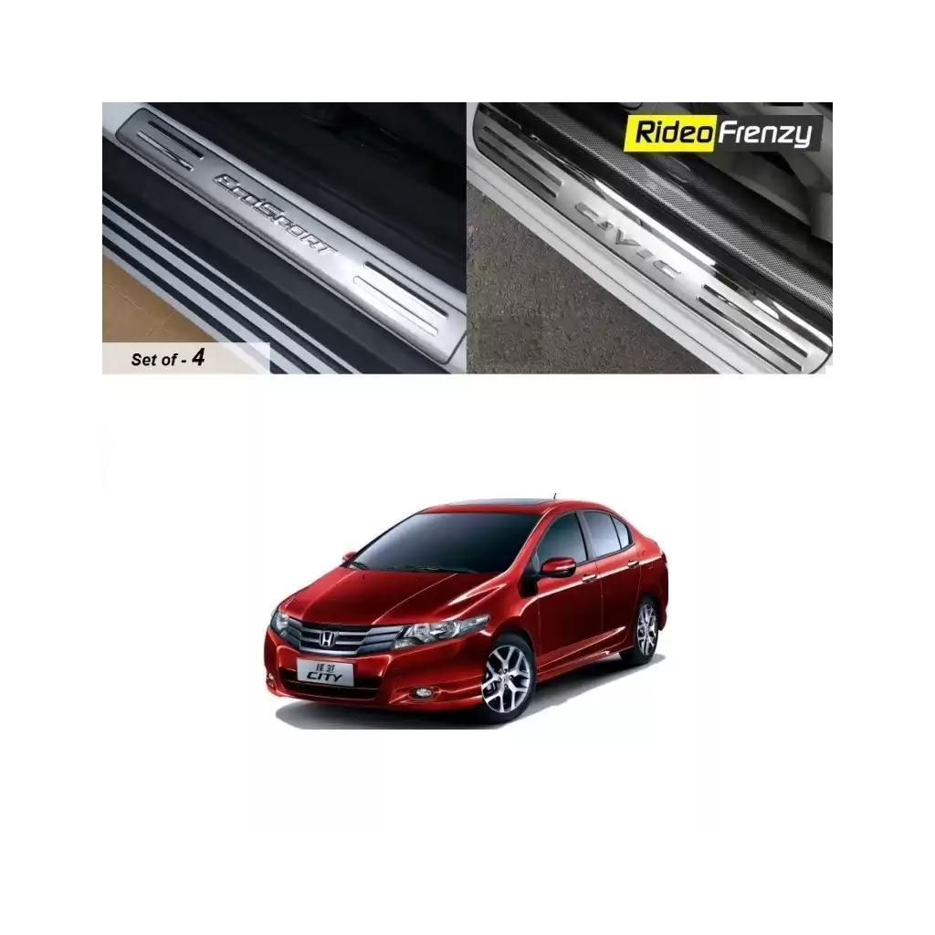 Buy Honda City Ivtec Door Stainless Steel Sill Plates online at low prices-RideoFrenzy