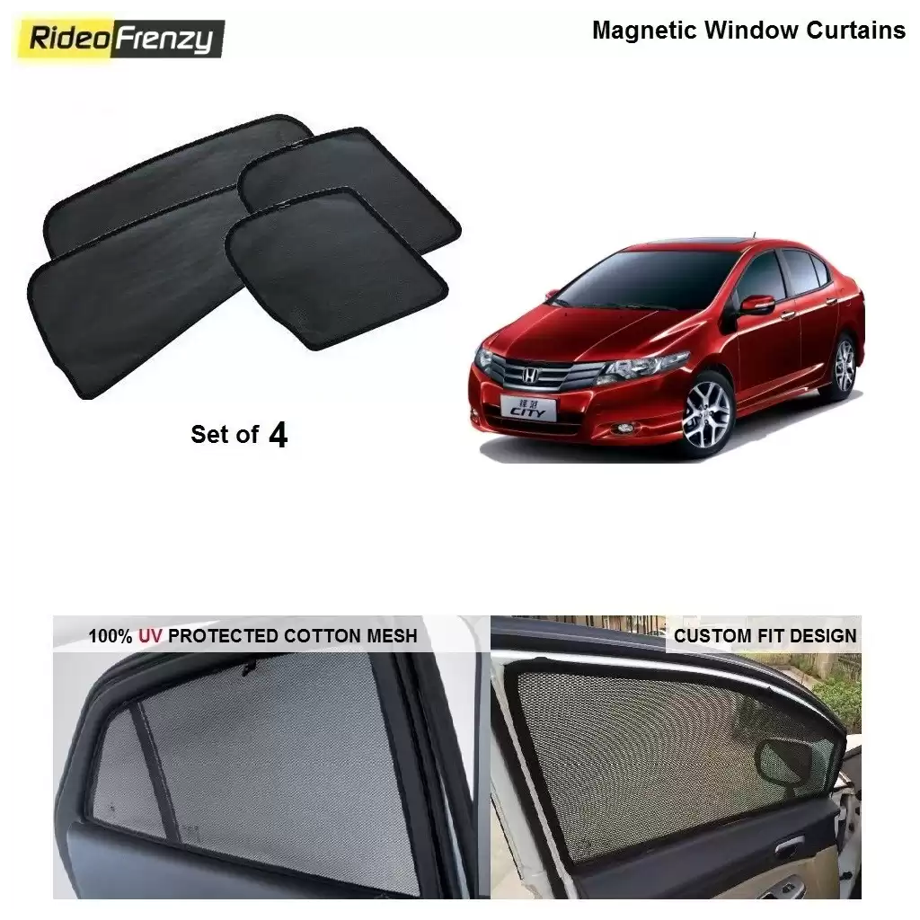 Buy Honda City 2009-2013 Magnetic Car Window Sunshades online at low prices-RideoFrenzy