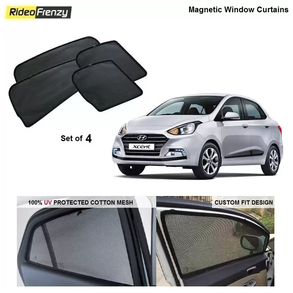 Buy Hyundai Xcent Magnetic Car Window Sunshades at low prices-RideoFrenzy