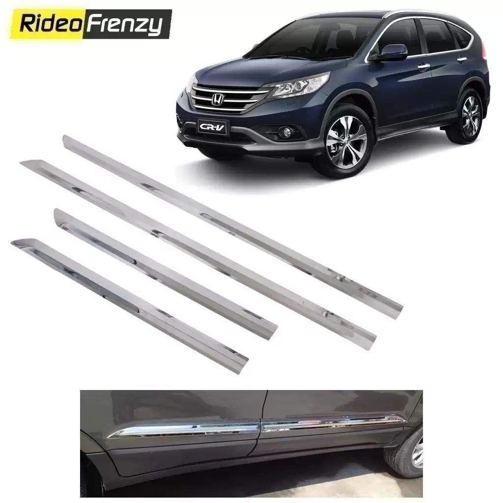 Buy Stainless Steel Honda CRV Chrome Side Beading online at low prices-RideoFrenzy