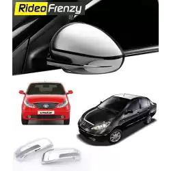 Buy Tata Indica Vista/Manza Chrome Side Mirror Covers online at low prices-RideoFrenzy