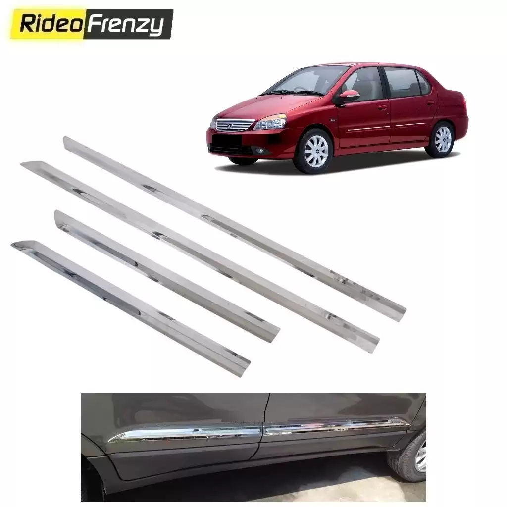Buy Stainless Steel Tata Indigo Chrome Side Beading online at low prices-RideoFrenzy Buy Stainless Steel Tata Indigo Chrome Side Beading online at low prices-RideoFrenzy