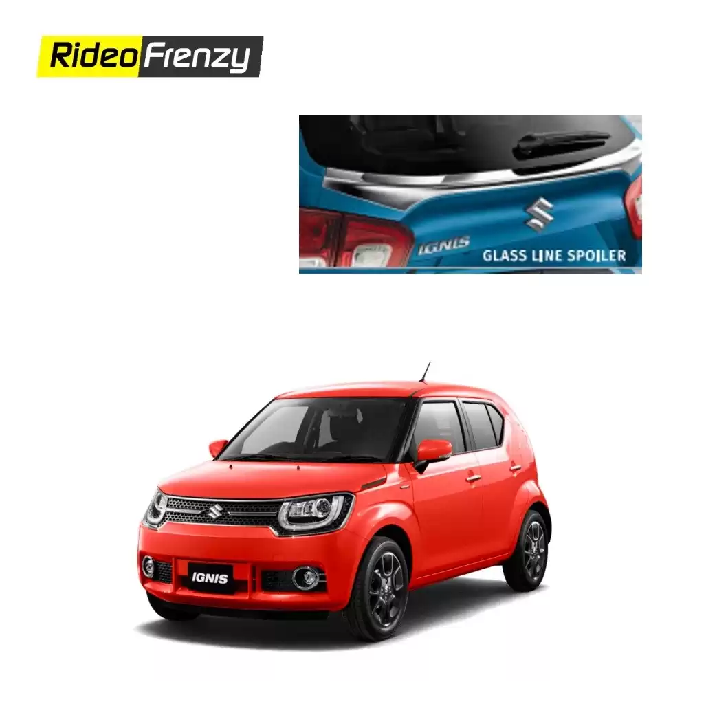 Buy Maruti Ignis Rear Glass Line Chrome Spoiler online at Low prices-RideoFrenzy