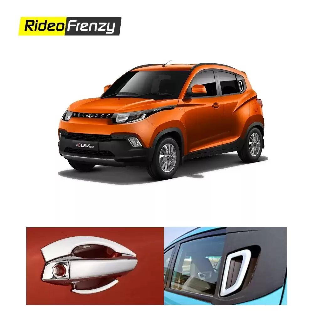 Buy Mahindra KUV100 Chrome Handle Covers online at low prices-RideoFrenzy