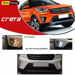 Buy Hyundai Creta LED DRL Day Time Running Lights online at low prices-Rideofrenzy