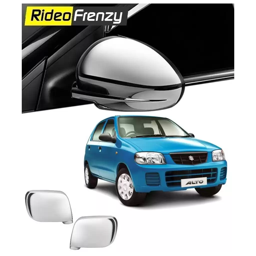 Buy Maruti Alto Chrome Mirror Covers online at low prices-Rideofrenzy Buy Maruti Alto Chrome Mirror Covers online at low prices-Rideofrenzy