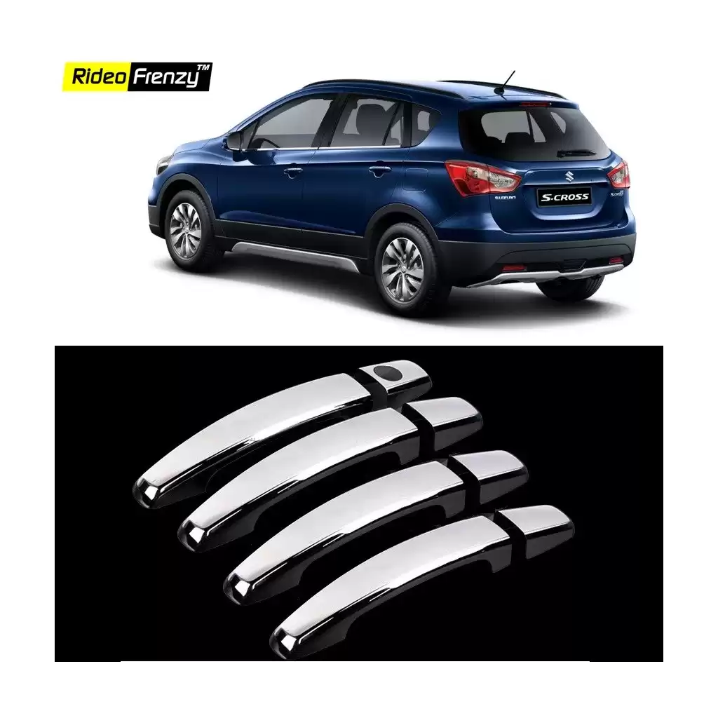 Buy Maruti S Cross Door Chrome Handle Covers at low prices-RideoFrenzy