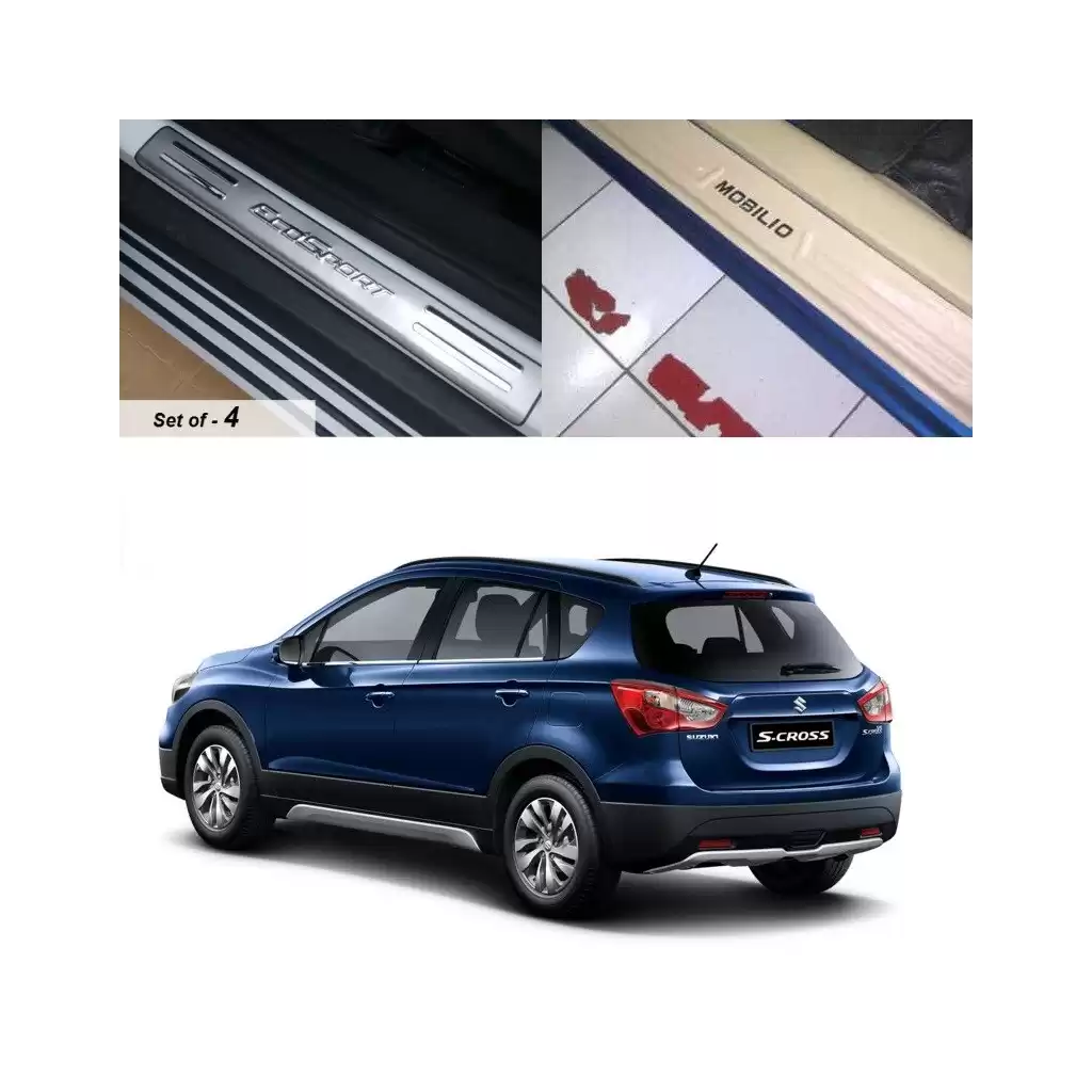 Buy Maruti SCross Door Stainless Steel Sill Plates at low prices-RideoFrenzy
