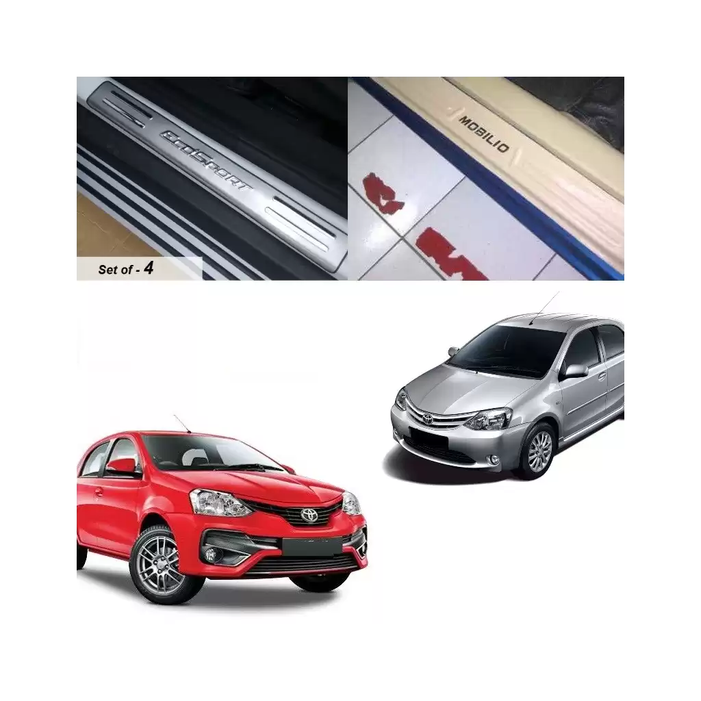Buy Toyota Etios Liva Stainless Steel Sill Plate online at low prices-Rideofrenzy