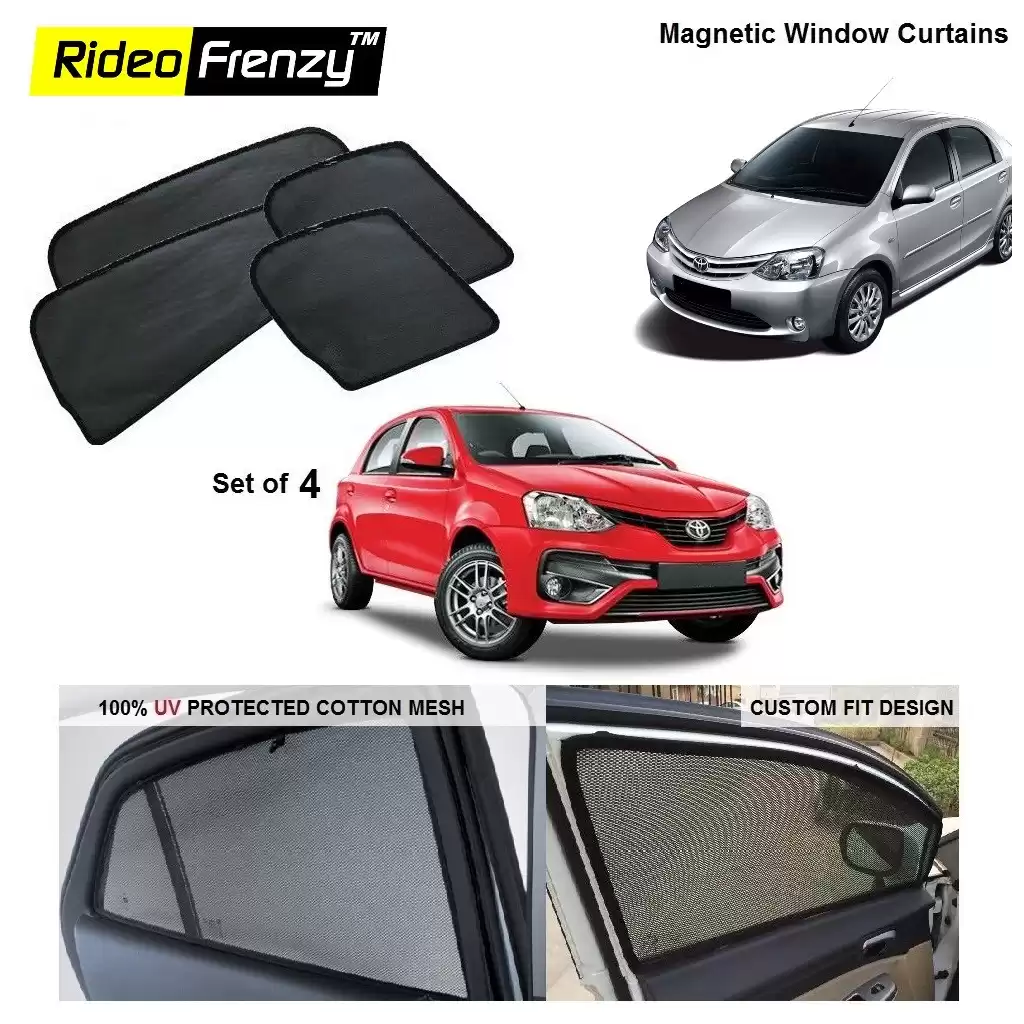 Buy Toyota Etios Liva/Etios/Cross Magnetic Car Window Sunshade online at low prices-Rideofrenzy