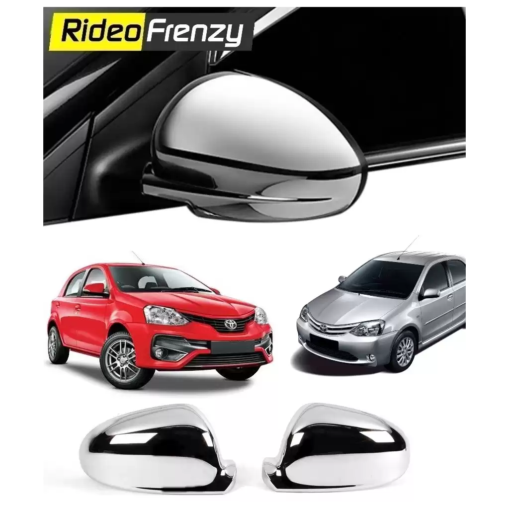 Buy Original Triple layer Toyota Etios Liva/Etios/Cross Chrome Side Mirror Covers online at low prices-Rideofrenzy