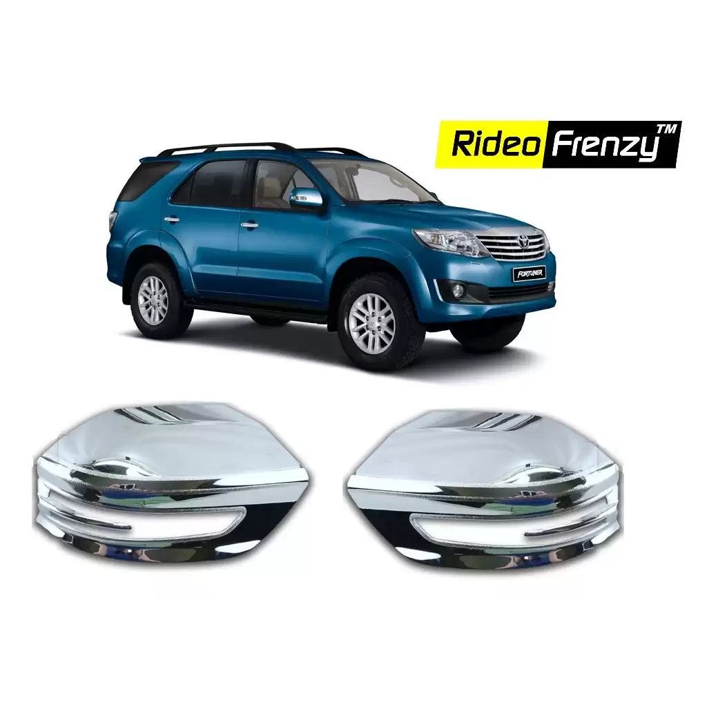 Buy Original Triple layer Toyota Fortuner Chrome Side Mirror covers online at low prices-Rideofrenzy