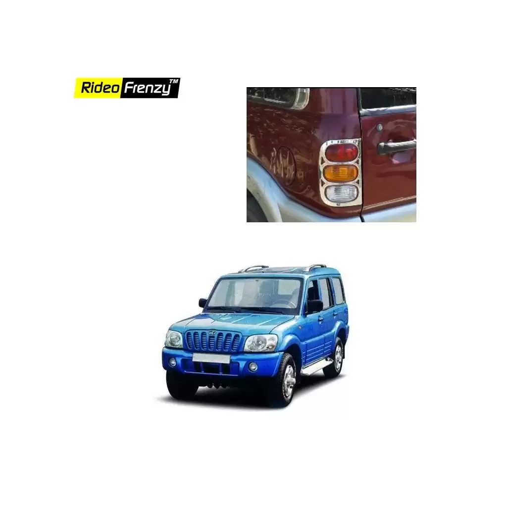 Buy Mahindra Scorpio Chrome Tail Light Covers online at low prices-Rideofrenzy