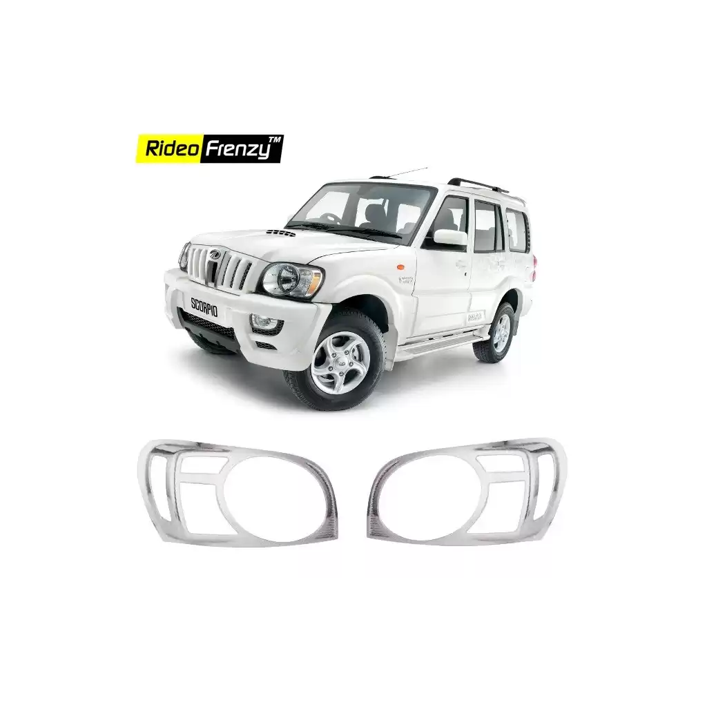 Buy Mahindra Scorpio Chrome HeadLight Covers online at low prices-Rideofrenzy