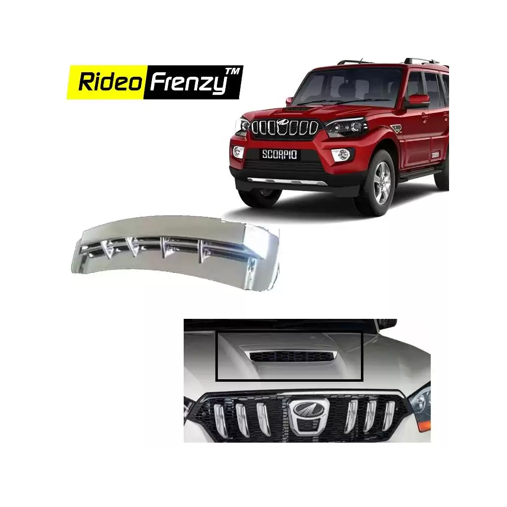 Buy New Mahindra Scorpio Chrome Bonnet Scoop online at low prices-Rideofrenzy