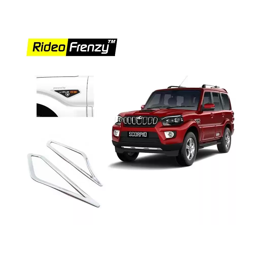 Buy New Mahindra Scorpio Chrome Eye Cat Garnish online at low prices-Rideofrenzy