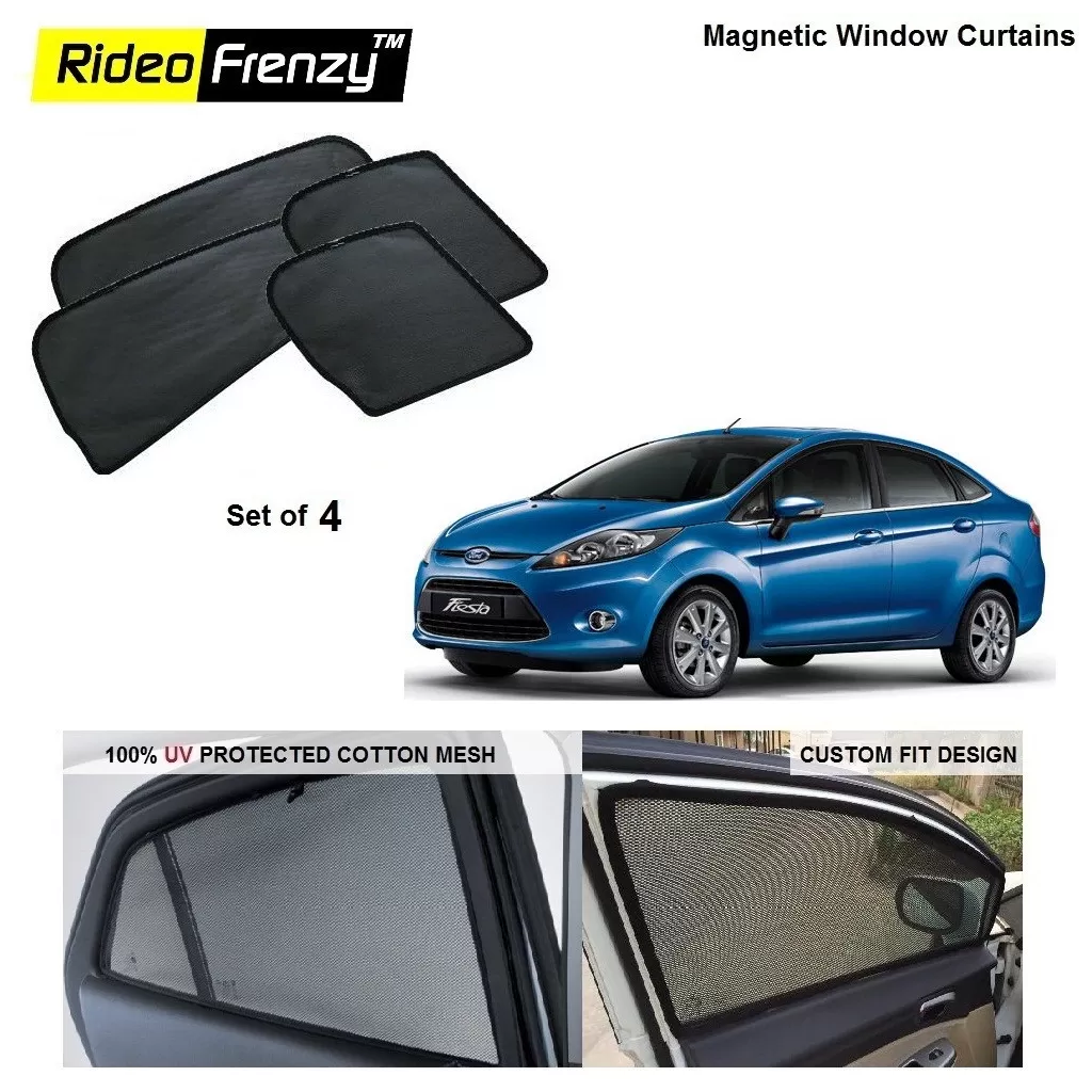 Buy New Ford Fiesta Magnetic Car Window Sunshades online at low prices-Rideofrenzy
