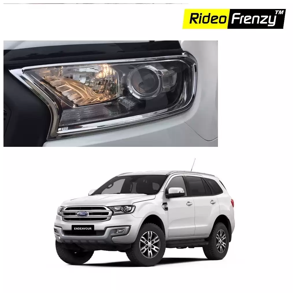 Buy Ford Endeavour Chrome Headlight Garnish online at low prices | Rideofrenzy