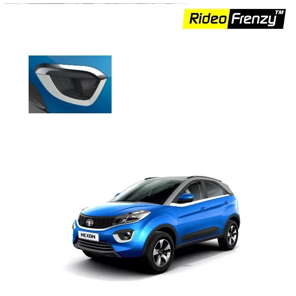 Buy Tata NEXON Chrome Fog Lamp Garnish Covers online at low prices | Rideofrenzy