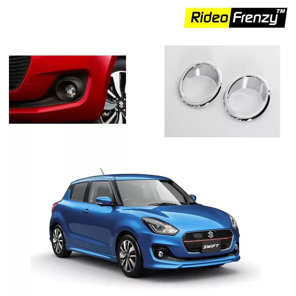 Buy Maruti Suzuki Swift 2018 Chrome Fog Lamp Light Garnish | Original Chrome Plating