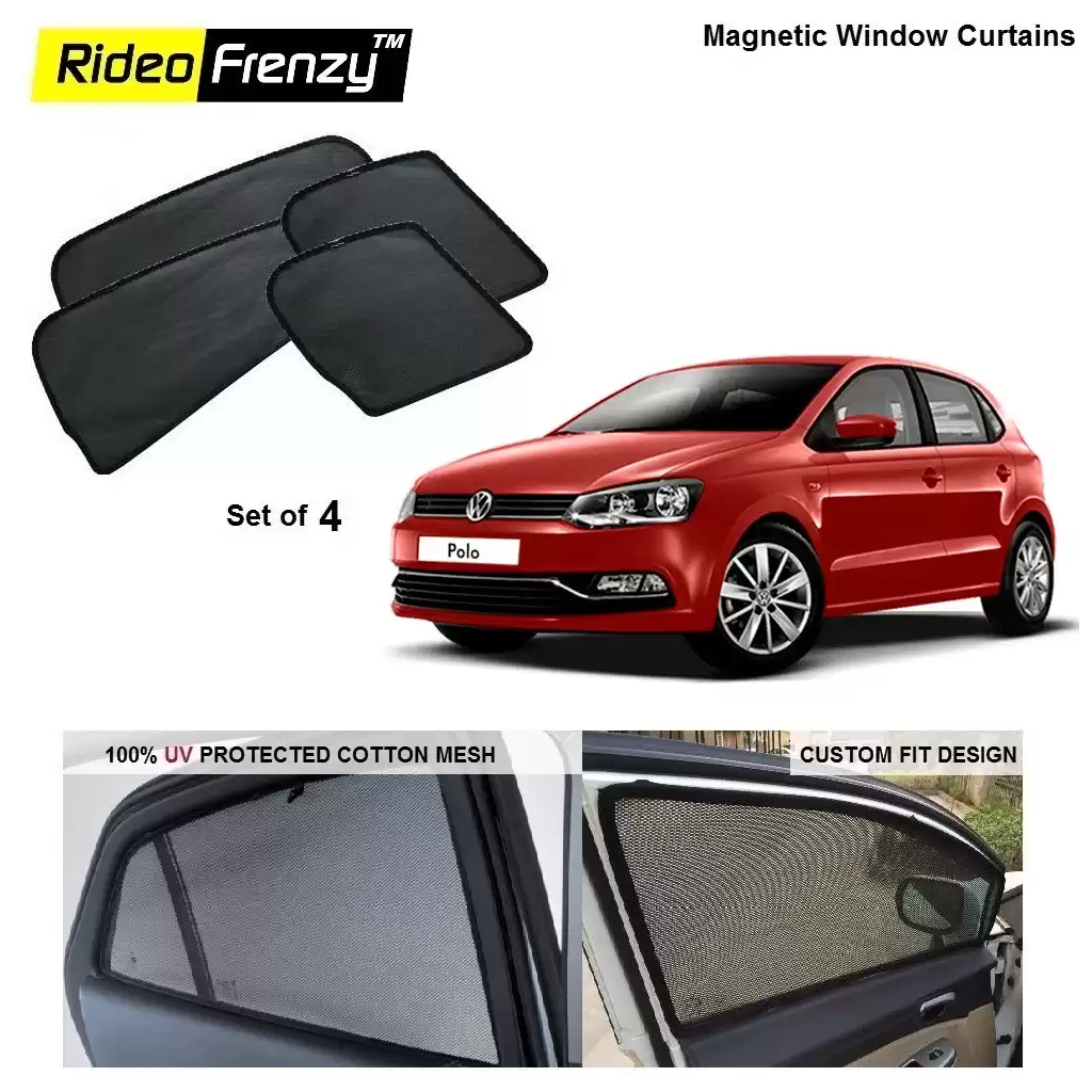 Buy  Volkswagen Polo Magnetic Window Sunshades online at low prices | Rideofrenzy