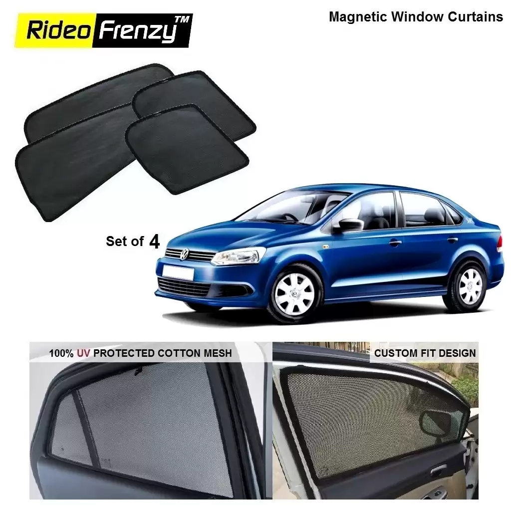 Buy Volkswagen Vento Magnetic Car Window Sunshades online at low prices | Rideofrenzy