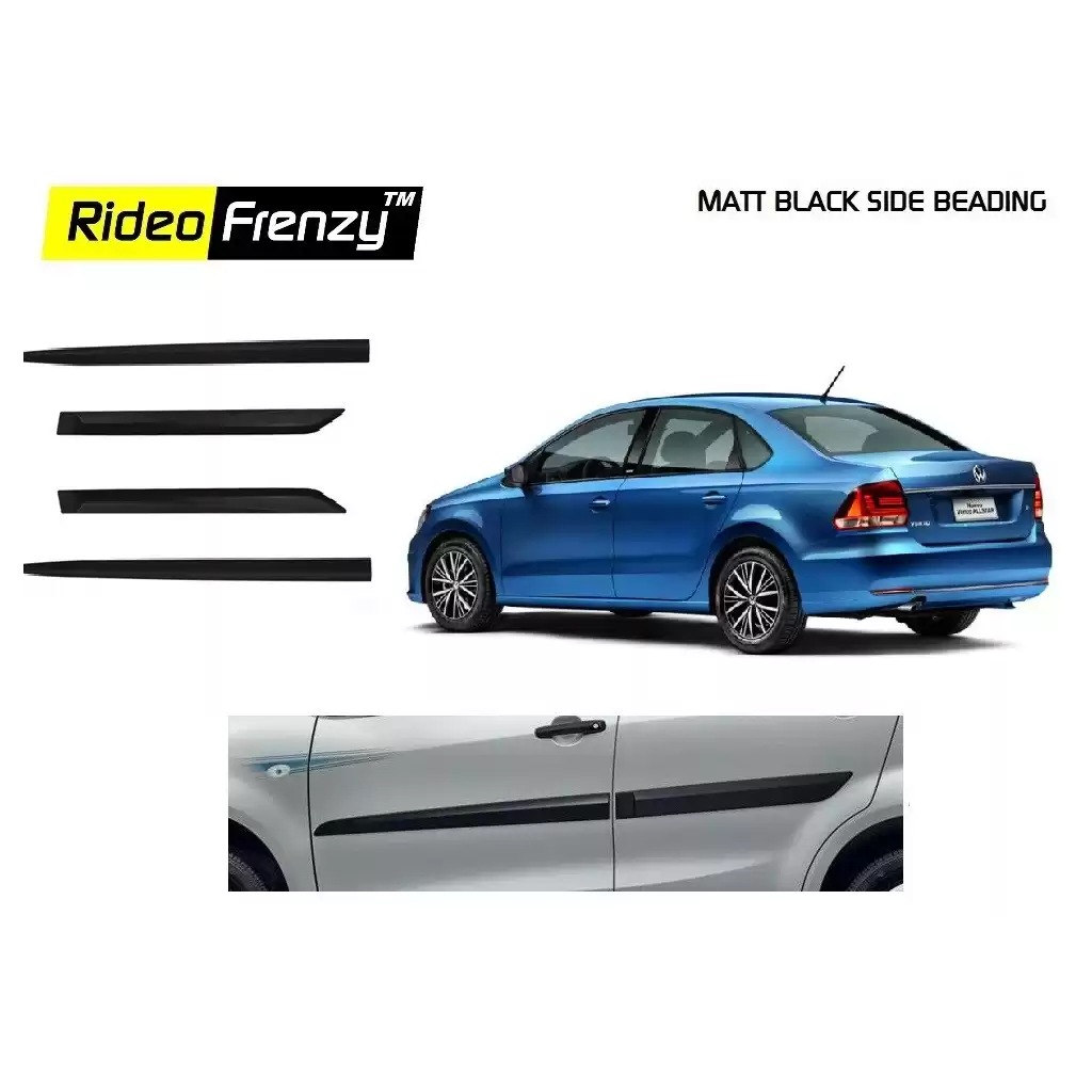 Buy Volkswagen Vento Matt Black Side Beading online at low prices | Rideofrenzy