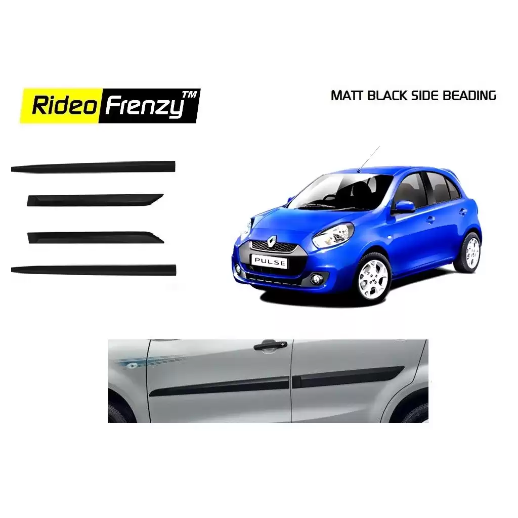 Buy Renault Pulse Matt Black Side Beading online at low prices | Rideofrenzy