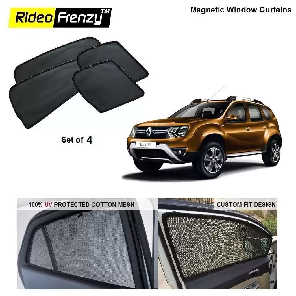 Buy Renault Duster Magnetic Car Window Sunshades online at low prices | Rideofrenzy
