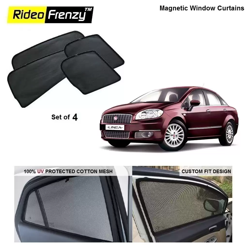 Buy Fiat Linea Magnetic Car Window Sunshades online at low prices | Rideofrenzy